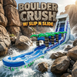 22ft Boulder Crush with slip and slide attachment