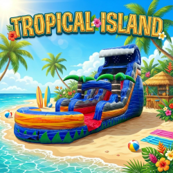Tropical Island 18ft Waterslide