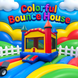 Colorful bounce house